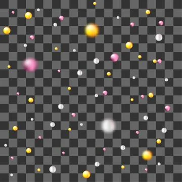 Falling pearl transparent background Stock Illustration