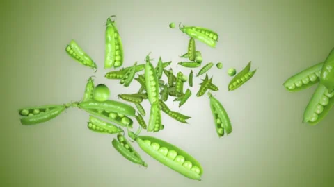 Falling Peas Background, with Alpha Matte, Loop Stock-Footage 139719102