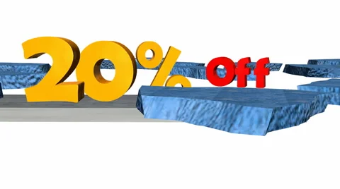 Falling Percentages Animation (Version #2) Stock Footage 42969213