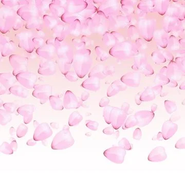 Falling petals of Japanese cherries Stock Illustration
