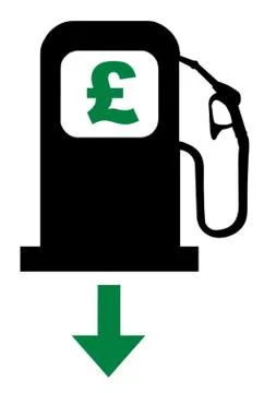 Falling Petrol Prices Stock Illustration