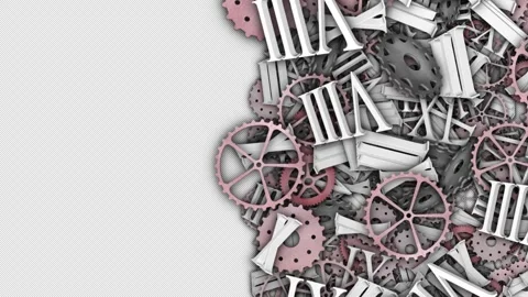Falling Pieces of Clock Animation, Transition, on Alpha Channel, Loop Vidéo 301553051