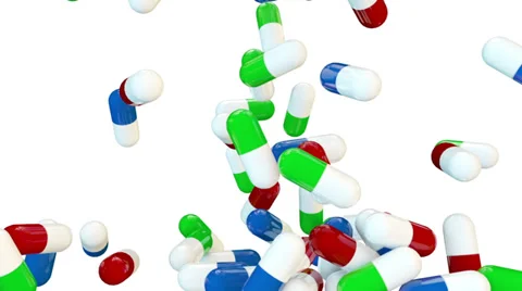 Falling pill capsules  Stock-Footage 33865839