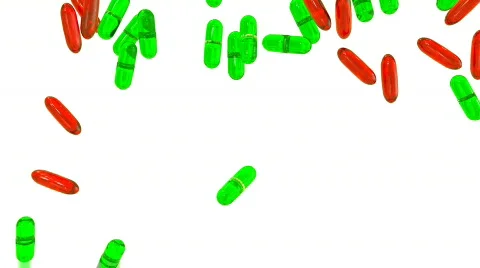 Falling pills Stock Footage 549075