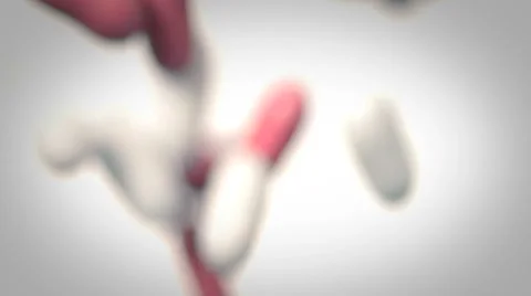 Falling pills Stock Footage 61725349