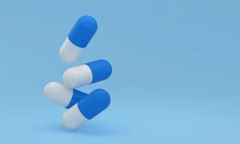 Falling pills Illustrazione stock