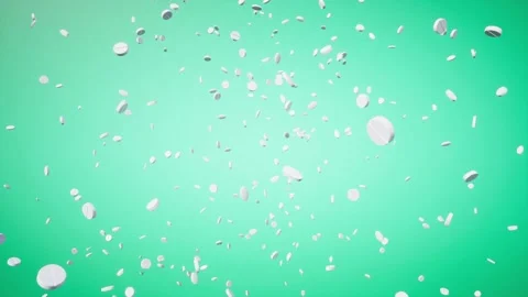 Falling pills on a light coloured background. Stock Footage 142098660