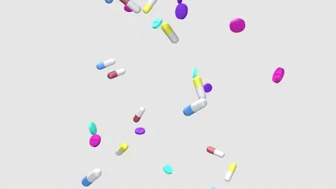 Falling Pills Loop Stock Footage 242927174