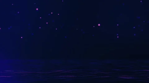 Falling pink blue particles shiny blue background Video stock 259684652