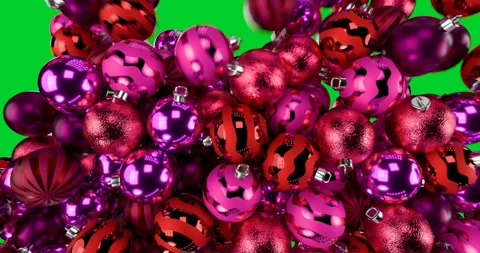 Falling pink Christmas ball Stock-Footage 295325056