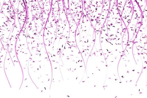 Falling pink confetti Stock Illustration