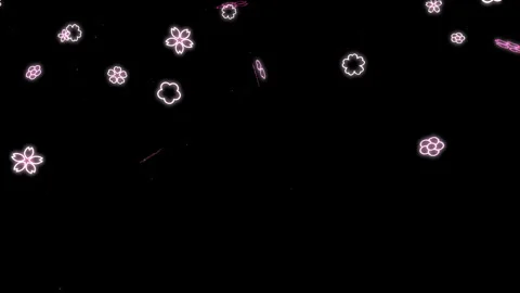 Falling Pink Floral Patterns Stock Footage 327528715