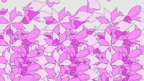 Falling pink flower petals and blossoms transition effect video overlay Stock Footage 338005272