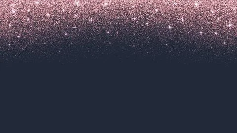 Falling pink glitter particles, festive star dust Stock Illustration