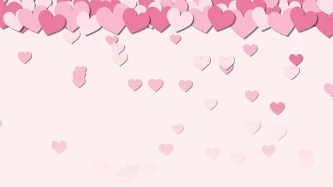 Falling pink hearts animated background for valentine's day love holiday ce.. Vídeo Stock 333768871