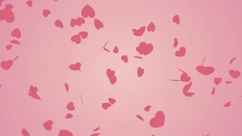 Falling pink hearts animation. 库存影片 148187275