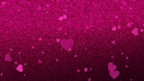 Falling pink hearts Stock Footage 72356997