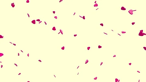 Falling Pink Hearts on Pastel Background Video stock 320994955