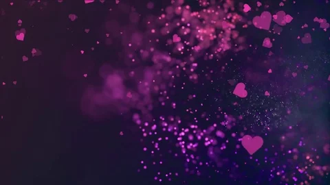 Falling pink hearts valentine background Stock Footage 72356992