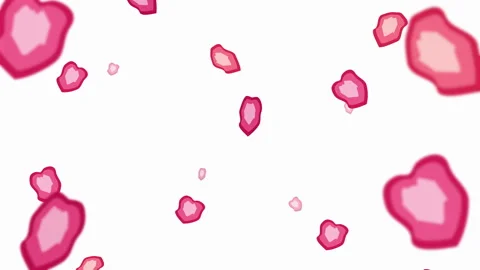 Falling pink petals loop, floral animation, flower petals pattern Stock Footage 347942406