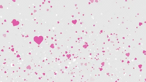Falling Pink-White  Hearts Video stock 149747401