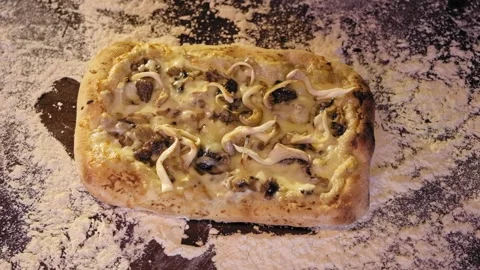 Falling pizza ingredients Stock Footage 170232951