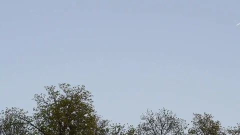 Falling plane high flying Stock Footage 74685054