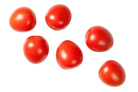 Falling Plum Tomatoes Stock Photos