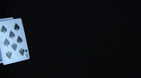 Falling Poker Cards Stockbeeldmateriaal 41553344