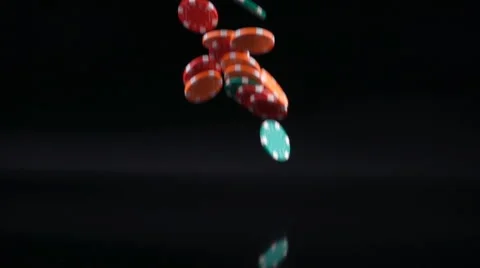 Falling poker chips slow motion. Stock Footage 59149691