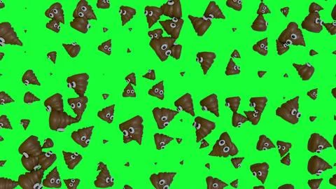Falling poop emoji Stock Illustration