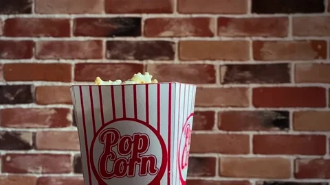 Falling popcorn in super slow motion Stock Footage 118969005