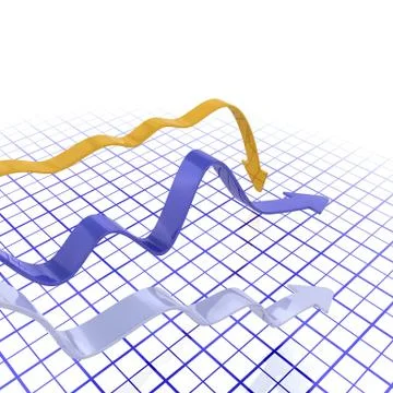 Falling profits Stock Illustration