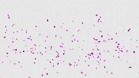 Falling Purple confetti on Alpha channel. transparent background. Falling serpen Stock Footage 278910034