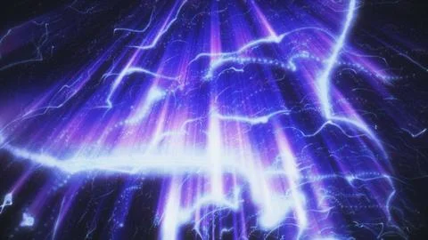 Falling purple digital light stream data matrix Stock Illustration