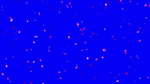 Falling Purple foil Confetti on Blue Background Stock Footage 279875818