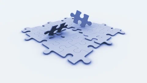 Falling Puzzle 4K Stock Footage 89188797