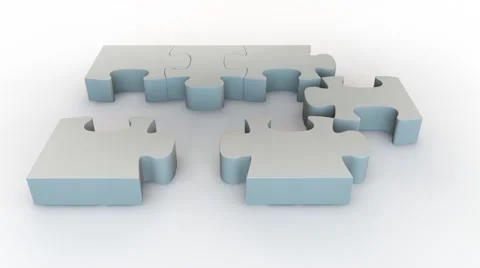 Falling puzzle Stock Footage 32933874