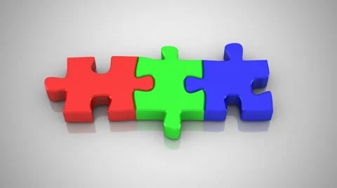 Falling Puzzles Stock Footage 41860536