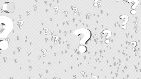 Falling Question Marks Alpha Channel Overlay Stock Footage 344699362