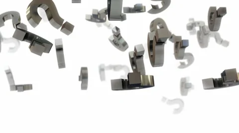 Falling Question Marks Stock Footage 8520506