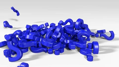 Falling Question Marks Stock Footage 76263937
