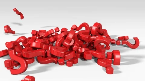 Falling Question Marks Stock Footage 76264049