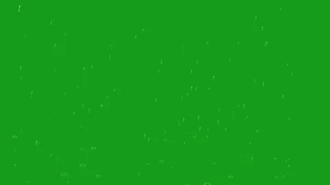 Falling rain drops with green screen background Видео 131596466