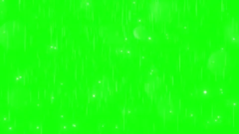 Falling raindrops and sparkling stars on a vibrant green background with Video stock 343499704
