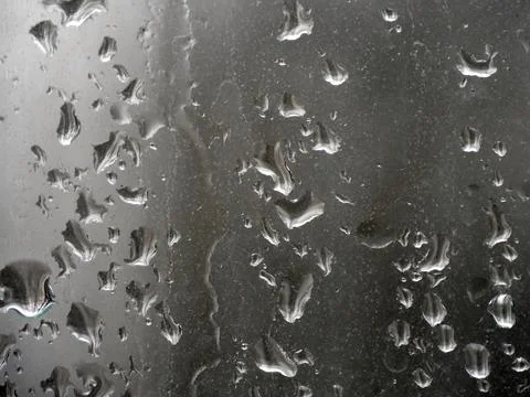 Falling raindrops create unusual and amazing Stock Photos