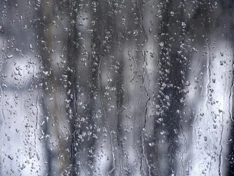 Falling raindrops create unusual and amazing Stock Photos