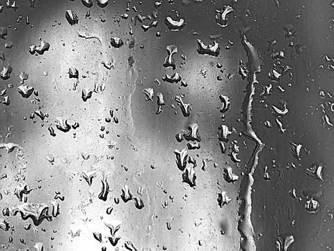 Falling raindrops create unusual and amazing Stock Photos