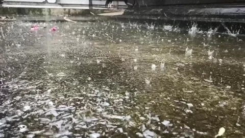 Falling raindrops Stock Footage 302712748