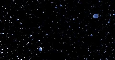 Falling raindrops footage animation in slow motion on dark black background with Stock Footage 100649228